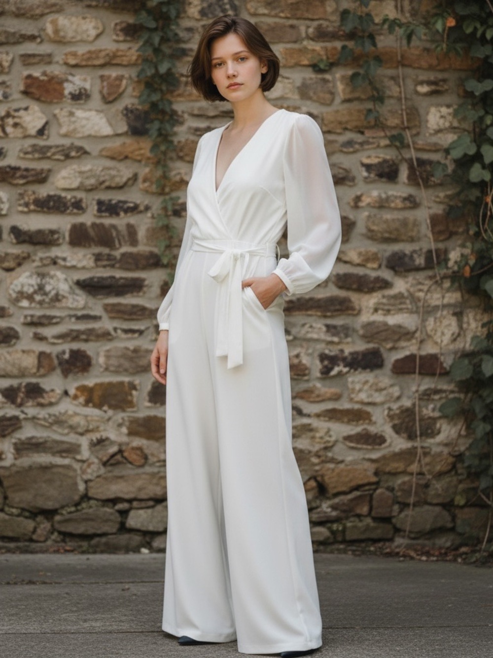 🆕 DONNA RICCO - LONG SLEEVE WRAP JUMPSUIT 6